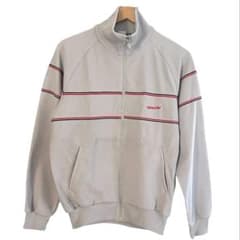 80s  デサント製 ジャージ トラックジャケット ライトグレー 80s adidas デサント製 ジャージ トラックジャケット ライトグレー