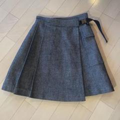 Christian Dior グレー プリーツスカート ラップミニスカート