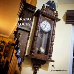 アンティーク掛時計 古時計 振り子時計 掛時計 ゼンマイ時計 - メルカリ