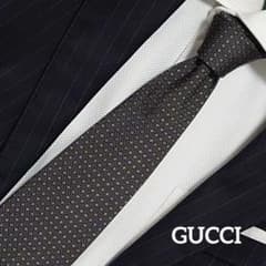 【バイキンマン様専用】GUCCI 総柄 ネクタイ グレーのサムネイル