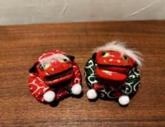 獅子舞⭐︎お手玉⭐︎赤と緑⭐︎お正月⭐︎置き物⭐︎セットのサムネイル