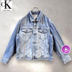90s USA製 cKカルバンクライン デニムジャケット L ライトブルー