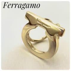 美品‼Salvatore Ferragamoスカーフリング　ガンチーニ　ゴールド