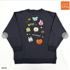 Size M BT21 Sweatshirt, Black, Shimamura