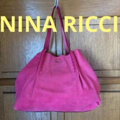 NINA RICCI 】ピンク スエード トートバッグ 33❎45㎝ - メルカリ