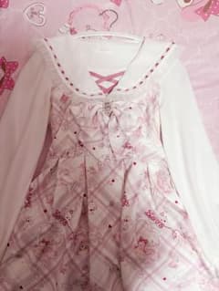 も*ち様 LIZLISA リズリサ Sewing Bear柄セットアップ ホワイのサムネイル