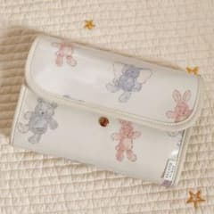 ジェラートピケ　ぬいぐるみモチーフ母子手帳ケースL 白のサムネイル