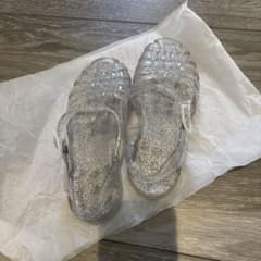 クリアグリッターサンダル