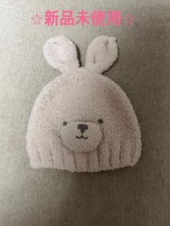 新品未使用　petit main ピンクウサギ耳ベビー帽子のサムネイル