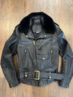 Branded Garments ボア付ダブルライダース ポリスマンジャケット 