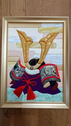 きめこみ特大 金襴の慶雲兜 額無しでは5500円❗️のサムネイル
