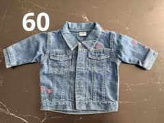 美品60cm デニムジャケット 花柄刺繍 OshKosh B'goshのサムネイル