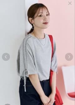 袖 ベロア リボン ライン 半袖 ラグラン Ｔシャツのサムネイル