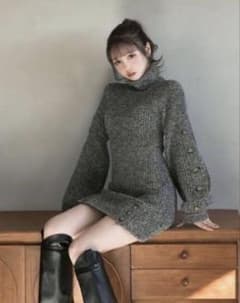 andmary レナミニドレス グレー - メルカリ