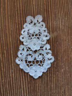 アンティーク フランス購入 レイヤーレースジャボ 二重繋ぎ 一重のポワンドローズ アンティーク フランス購入 レイヤーレースジャボ 二重繋ぎ