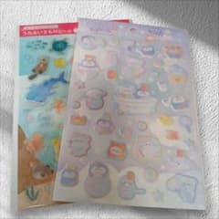 【品薄2点セット】キラキラホログラムうみのいきものシール、ゆめかわBigシールのサムネイル