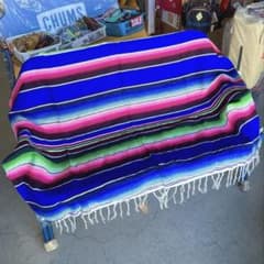 新品　MEXICICAN SARAPE RUG メキシカンラグ　bule 新品 MEXICICAN SARAPE RUG メキシカンラグ bule - メルカリ