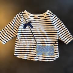 petit main ボーダー柄 長袖Tシャツ 110cmのサムネイル