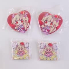 名取さな さなのばくたん。缶バッジ ハート 四角のサムネイル
