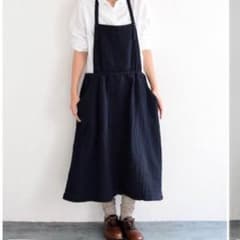 【美品】ダブルガーゼ エプロンワンピース エコロコのサムネイル