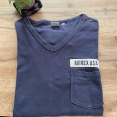 AVIREX  ネイビー　tシャツ　中古品のサムネイル