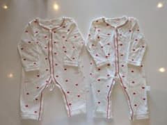 ベビー服 ロンパース 2枚セット ハート柄のサムネイル