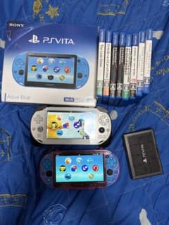 PS Vita 本体 アクアブルー ホワイト 二台セット ソフト8本付き - メルカリ