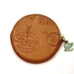 【美品】LOEWE ロエベ 丸型 160年記念 ケース 小銭入れ ジップ 美品】LOEWE ロエベ 丸型 160年記念 コインケース 小銭入れ ジップ