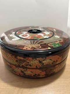 【美品】蓋付き 漆器 菓子鉢 盛器 和モダン 懐石 和食器のサムネイル
