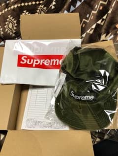 supreme Velvet Camp Cap oliveのサムネイル