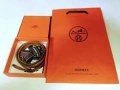 HERMÈS アピ3 上質レザー シルバー金具 ロングブレスレット - メルカリ