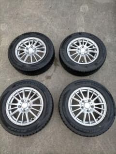 195/65R15  スタッドレスタイヤ ホイールセット ４本　 21年製のサムネイル