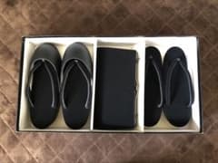 ②喪服用　草履夏冬＆バッグ３点セットのサムネイル