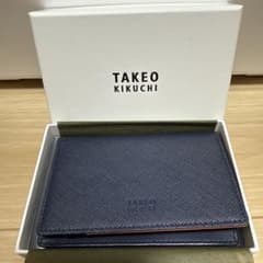 TAKEO KIKUCHI メンズ 名刺入れ ネイビーのサムネイル