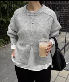 新品COLLAGE GALLARDAGALANTE ヤクライクニットライトグレー - メルカリ