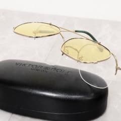 ユニセックス 極美品☆ヴィクター＆ロルフ ティアドロップ サングラス 金フレーム ユニセックス 極美品☆ヴィクター＆ロルフ ティアドロップ サングラス