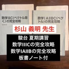 駿台 夏期講習 数学IIICの完全攻略 数学IAⅡBの完全攻略 板書ノート付