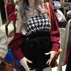 DaTuRa☆千鳥柄コクーンワンピース スヌード セット販売のサムネイル