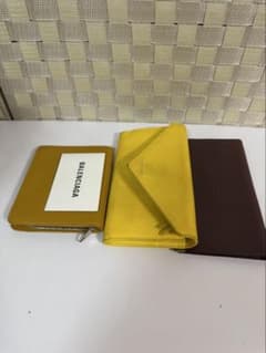 BALENCIAGA 長財布セット イエロー バーガンディ - メルカリ