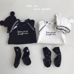 新品・未使用 韓国子供服 ロンパース bebe de mini powderのサムネイル