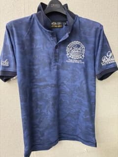 GOTCHA GOLF ポロシャツ ネイビー カモフラ柄 Mのサムネイル