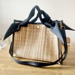未使用☆Factory Omoto カゴバッグ風 夏バッグ ショルダーバッグ 