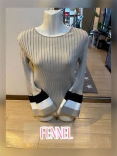 【新品】fennel 配色フレアスリーブリブニットのサムネイル