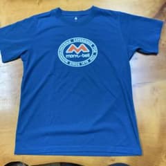 美品　mont-bell 50周年記念 Tシャツ ダーコイズブルー 男女兼用Mのサムネイル