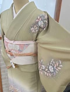 翠山工房しつけ糸付き未使用付け下げ訪問着4点フルセット、着物、袋帯