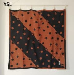YVES SAINT LAURENT 大判 スカーフ ドット柄 - メルカリ