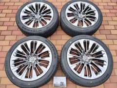 N*o様 LEXUS LS 純正ホイール メッキ 245/45R20 40アルフ レクサスLS純正メッキホイール 新品タイヤ 245/45R20 40アルファード