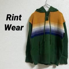 Rnit Wear 긴팔 니트 파커 그린 옐로우 캐주얼 가을 겨울