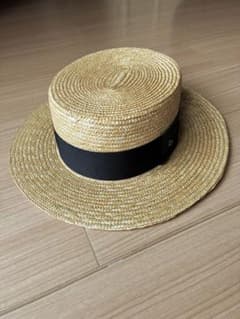OLIVER HATS ヤシ ストローハット カンカン帽 L ベージュ OLIVER HATS ヤシ ストローハット カンカン帽 L ベージュ - メルカリ
