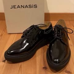 JEANASIS ポインテッドトゥ厚底シューズ ブラック　新品未使用 Mサイズのサムネイル